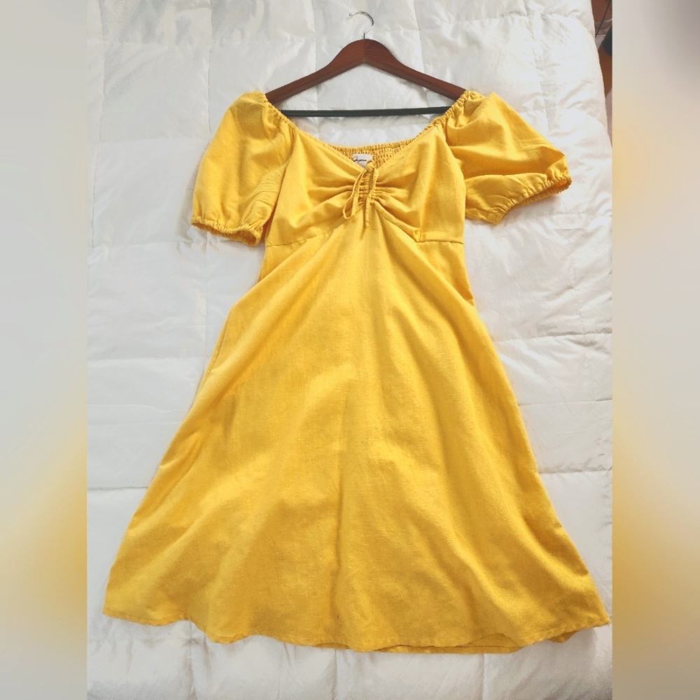 Yellow babydoll dress NWOT